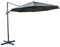 osoltus Ampelschirm Aluminium-Mast 300cm rund | Sonnenschirm Roma Anthrazit mit Kurbel - 360° drehbar dank Fußpedal - 90° - 135° kippbar