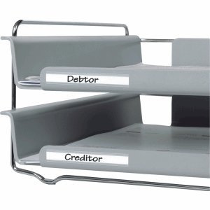 Djois, 7520-10 - Etikettenhalter, selbstklebend, Streifenformat, permanent, 150x20 mm, mit Einlagen, transparent, 10 Stück, langlebig, ideale Lösung, Schränke, Ablage, Regale, Büro