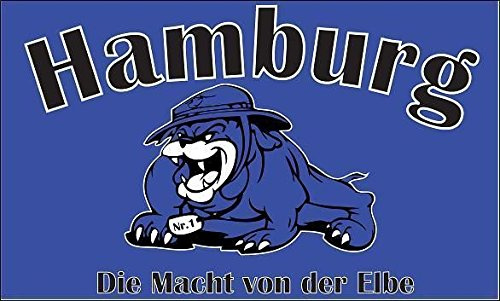 U24 Fahne Flagge Hamburg - Macht von der Elbe 90 x 150 cm