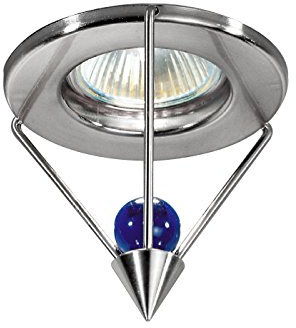 Lampenlux Einbaustrahler Einbauleuchte Spot Brann Glas Kugel rund rostfrei Aluminium B-Ware gold