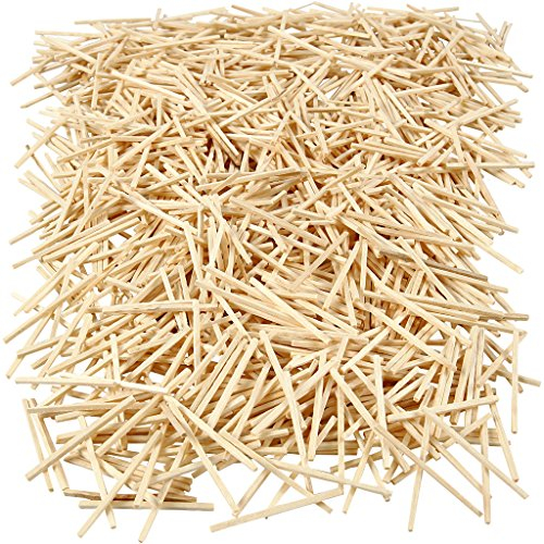 Palillos de cerillas de 48 mm de largo x 2 mm de profundidad x 100 g