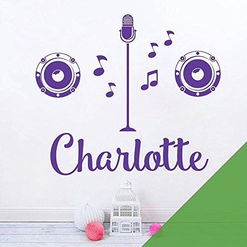Wandtattoo für Mädchen, Popstar, X-Faktor, Sänger, Karaoke, Mikrofon, Musik [Grass]
