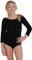 Crazy Chick® New Girl Children Ballet Dance Leotard Bodysuit Gymnastics Long Sleeved Dancewear Fancy Dress UK Age 3-13 Year (Black, 7-8 Years)