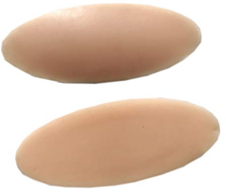 Coussinets de mollet auto-adhésifs pour les jambes maigres femme Jambe en silicone Jambe avec une paire de manchons élastiques (L, beige clair)