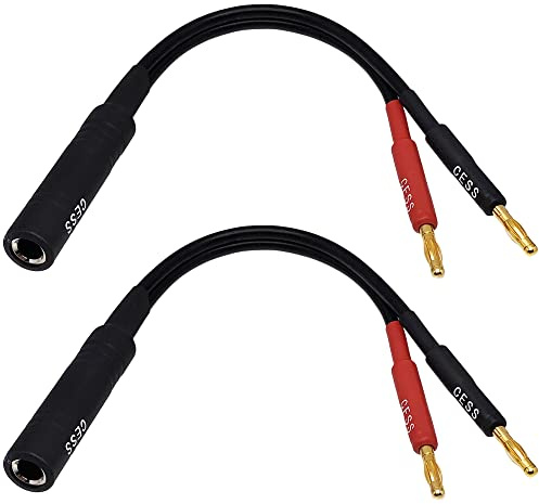 CNCESS Lot de 2 adaptateurs TS femelle vers fiche banane 4 mm, 15,2 cm