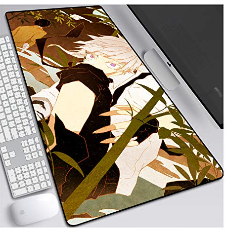 Mauspad Bungo Stray Dogs Anime Mauspad Gemütlich Mousepad 900x400mm Mikrofaser Verbessert Geschwindigkeit und Präzision, rutschfest Gummierte Unterseite Waschbar Verschleißfest,Für Desktop PC, B
