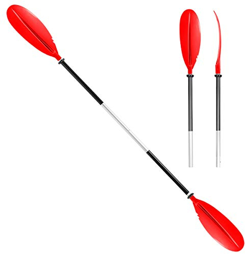 HEIMUNI Remos para Kayak Desmontables 222cm Remo Kayak Palas Doble Remos Aluminio Ligero Remo Doble Paddle para Barco Sup Piragua Canoa