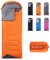 Schlafsäcke für Erwachsene, Rucksackreisen, leicht, wasserdicht, für kaltes Wetter, Schlafsack für warmes Camping, Wandern, Outdoor, Reisen, Jagd, mit Kompressionsbeutel (Orange)