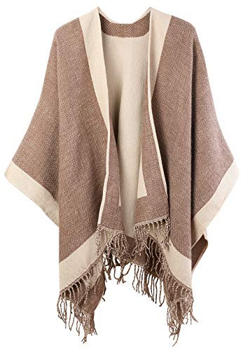 Lachi Damen Poncho Habe Gestrickt Kaschmir Überdimensionalen Decke Kap-Schal