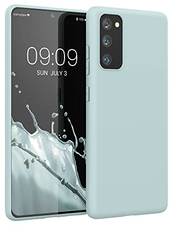 kwmobile Funda para Samsung Galaxy S20 FE Carcasa - Ultrafina de TPU y Silicona con Bordes elevados anticaídas - Menta Cool