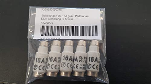 Elektro Stingl Sicherung DL 16A grau, Plattenbau, DDR-Sicherung (5 Stück)