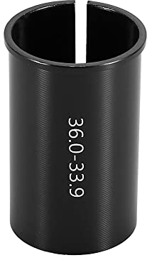 X AUTOHAUX 33,9 bis 36 mm Fahrrad Sattelstütze Rohradapter Sattelstütze Reduzierhülse Adapter Aluminiumlegierung schwarz