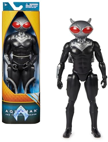 DC Comics, Black Manta -Actionfigur, voll bewegliche Figur, 30cm groß, filmgetreue Details, für spannendes Rollenspiel, Spielzeug für Kinder ab 3 Jahren