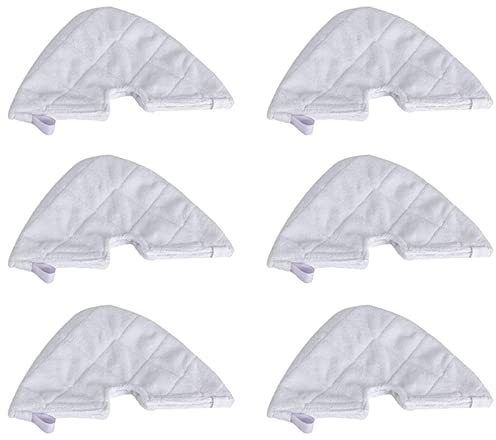 4G-kitty 6 Pack Replacement Triangle Steam Mop Pads for Shark Euro Pro Pocket S3501 S3601 S3550,Microfiber Steam Mops for Floor Cleaning Pads