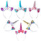 Mecctuck 6 Stück Einhorn Haarreif, Einhornhaarreif Mädchen, Einhorn Haarreif Kinder, Einhorn Geburtstag, Haarschmuck Karneval, Einhorn Haarreifen mit Ohren und Blumen, einhorn kostüm Accessoires
