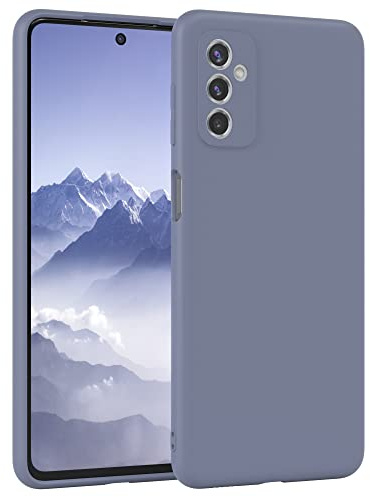 EAZY CASE - Silikonhülle für Galaxy M52 5G Hülle Silikon Case Blau weich stoßfeste Handyhülle Schutzhülle mit Kameraschutz Dünn Premium Schutz Cover TPU Phone Bumper in Eisblau Matt