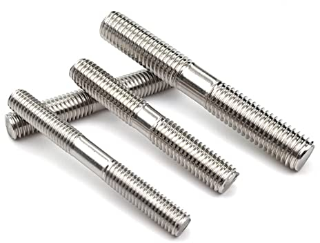BOUACOUA Doppelend-Gewindebolzen Doppelendbolzen 304 Edelstahl Gewindeadapter Gewindestange M10x90mm (2 Stück)
