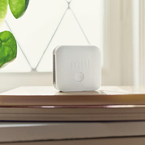 Mill Sense Indoor Air Quality Sensor/Measures Humidity, TVOC, Temperature and CO2 / Wi-Fi and App Compatible/Rechargeable/Free Standing or Wall Mounted (1)