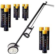 Floor Line Marker Spray Paint & 1x 2 Wheel Line Marker Spray Paint Applicator.For Schools, Sports Surfaces, Industrial marking,Safety Marking (12x Yellow & x1 2Wheel)