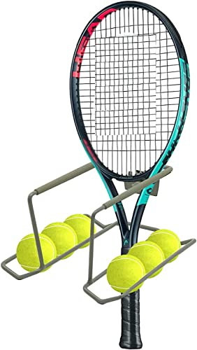 LENFUN Tennisschläger-Aufbewahrungsregal, Tennisschläger, Ballständer Zur Wandmontage, Tennisschläger Aus Metall Zur Wandmontage Und Ping-Pong-Halter Für Badminton/Tennis/Pingpong