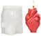 Attuslla Organi Stampi In Resina Silicone 3d Dall'aspetto Realistico Cuore Forme In Silicone Per Resina Epossidica Simulazione Fai Da Te Organo Umano Per La Decorazione Della Festa Domestica