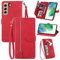 JayModCase Funda para Samsung Galaxy S21 FE 5G, Tipo Cartera Cuero Flip Carcasa Protectora, con Ranuras para Tarjetas Cierre magnético función Atril Estuche para Samsung S21 FE 5G - Rojo