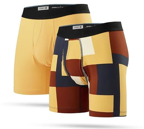 Stance Men's Boxer Briefs Primary 2 Pack Shorts Multi Patterned Underwear (UK, Alpha, XL, Regular, Regular, Multi)