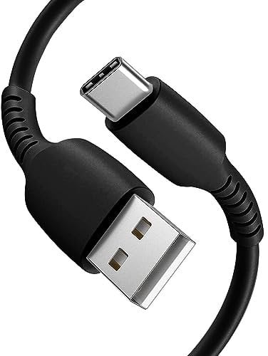 For Poco M3 Pro 5G /Xiaomi Poco F3 /Mi 11/11 Lite/Redmi Note 10 Pro/Note 10 Charger Cable, USB C Fast Charging Cable [1 Metre] 2.4A USB, USB-A to USB-C Charging Cable (Black)