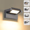 LED Applique Murale Extérieur Intérieur,12W 3000K blanc chaud Moderne Luminaire Murale,Éclairage Murals Imperméable IP65,Décorative Mur Lampe avec Panneau Rotatif pour Couloir Entrée Jardin,Gris Foncé