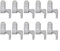10 Stück Schrankscharnier-LED-Sensor-Lichter, Schrank-Schrank-Scharnier-LED-Licht, intelligente Sensor-Lichter, Schrankscharnier-Licht, 12 V inneres LED-Sensor-Lichtsystem (kalt – keine Batterie)