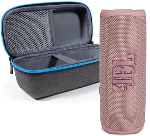 JBL Flip 6 (Rose) + Bundle avec divvi! Étui de protection rigide (Noir)