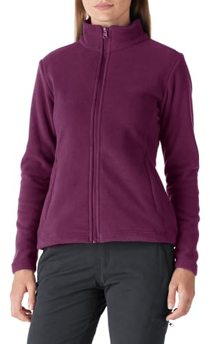 Outdoor Ventures Damen Fleecejacke mit Durchgehendem 220G Warm Sweatjacke | 4 Taschen, Leicht, Warm, Atmungsaktiv, Microfleecejacke, Stehkragen, zum Laufen Wandern Freizeit