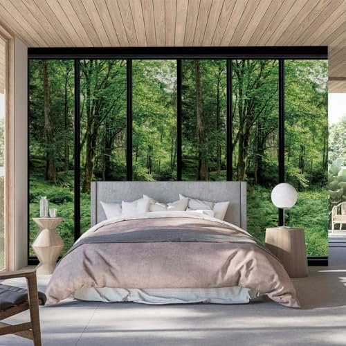 Hexoa Papier Peint, fenêtre sur sous-Bois - Made in France - 156x270