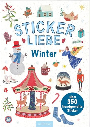 Stickerliebe – Winter: Über 350 handgemalte Sticker | Wunderschöne Deko-Aufkleber zum Verzieren und Gestalten (Dekosticker)