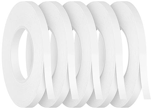 Kesote 5 Pcs Ruban Adhésif Double Face Extra Fort, 6mm x 20 mètres/rouleau