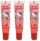 Hello Kitty Lipgloss Tube 3er set - Für strahlende Lippen mit Erdbeerduft - Classic Tube -Lipgloss für kinder-Feuchtigkeitsspendender Lip Gloss, Langanhaltend Lip Glow-3X12gr