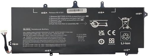 FESTAS 11.1V 42Wh BL06XL BL06042XL Batterie Compatible avec HP EliteBook Folio 1040 G1 1040 G2 Series HSTNN-DB5D HSTNN-W02C BL06042XL 722236-2C1 722236-171 722236-271 722236-1C1 722297-001