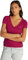 Tommy Jeans Tjw Slim Essential Rib V SS Dw0Dw17385, Top in Maglia a Maniche Corte, Donna, Rosso (Brilliant Berry), XXS