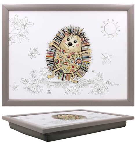 Lesser & Pavey Bug Art Hattie Hedgehog Laptray With Bean Bag for Serving Dishes | Lovely Lap Trays for Eating on Lap for Dinner or Breatfast | Newly Designed Food Trays for Lap