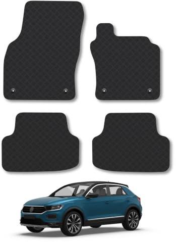 Compatible with VW T-Roc (2017-2025) 3mm Rubber Car Mats | Tailored Fit Durable Floor Mats Full Coverage Protection Waterproof Accessories Easy Clean Anti Slip Made in the UK