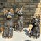 Keskin Wooden Cat Sculpture, Cat Statue, Cat Figurine, wooden sculptures decor (Black - 30 cm)