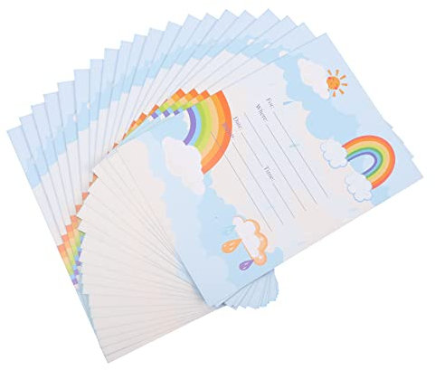 KALLORY 20st Einladungskarte Einladungen Zur Babyparty -grußkarten Dankeskarten Für Die Babyparty Nachrichtenkarten Segenskarte Babyparty-karten Hochzeits Einladung Blue Papierstau