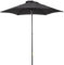 Outsunny Sonnenschirm Ø196 cm, sechseckig Balkonschirm Strandschirm windfest stabil Marktschirm Kurbelschirm Sonnenschutz für Strand Balkon Garten, Schwarz