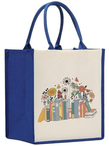 Stoffbeutel Bedruckt, Tragetasche Damen Canvas Tote Bag Aesthetic Baumwolltasche, Buchtasche Book Lovers Shopper Tasche, Einkaufstasche Geschenke Wiederverwendbar Einkaufsbeutel für Freundin Geschenk