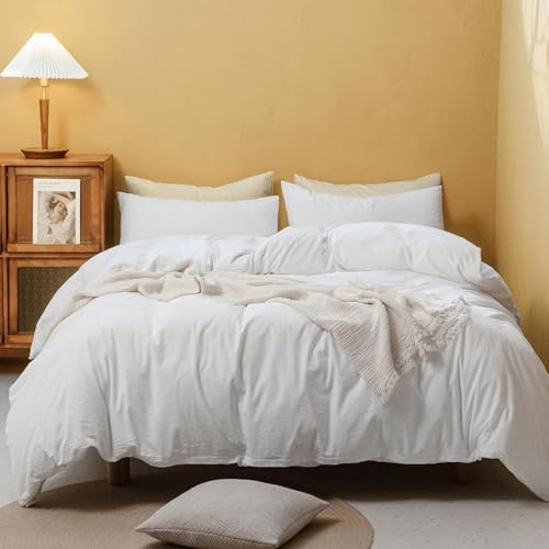 WYFKYMXX Housse de Couette imperméable Doux et Confortable Protège Couette imperméable hypoallergénique étanche Waterproof Duvet Protector (Blanc, 240 x 220 cm)