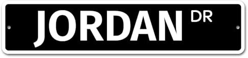 Cartello stradale Jordan 4 x 16 in metallo