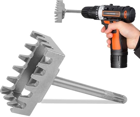 Square Hole Cutter for Electrical Box, Manganese Steel Rectangle Slot Cutter for Square Drive, Fast Wall Square Hole Puncher for Electric Hammer (1)