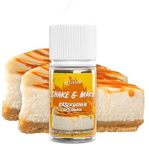 Belissia Shake and Make Käsekuchen Geschmack 30ml Lebensmittelaroma | Hochdosiertes Aroma, vegan, ohne Zusatzstoffe, für Backen, Speisen, Getränke, Shakes, DIY und Raumduft