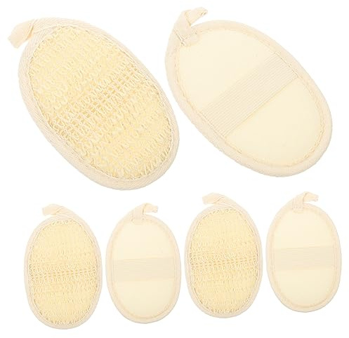 OATIPHO Peeling Luffaschwämme Fördert die Durchblutung 6 Stück Packung für Hautreinigung und Sanftes Körperpeeling aus Natürlichem Loofah und Baumwolle zu Hause