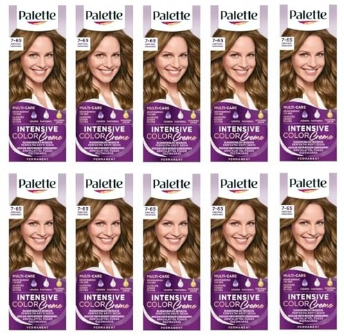 (Pack of 10) Palette Intensive Color Cream 7-65 (LG5) Sparkling Turrón Hair Color – Full Box – With English Instruction Leaflet